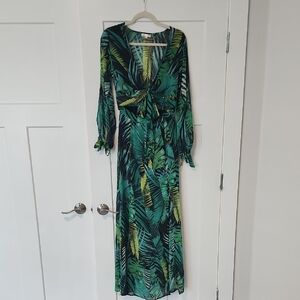 Tropical Green Maxi Dress